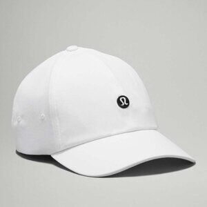 Lululemon Baller Hat Soft Logo White Billed Hat Adjustable Strap Embroidered O/S